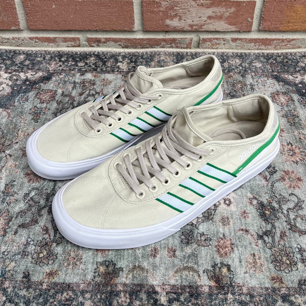 Adidas Delpala Aluminium Green Canvas Sneakers / Men's 11 /Skateboarding Low Top
